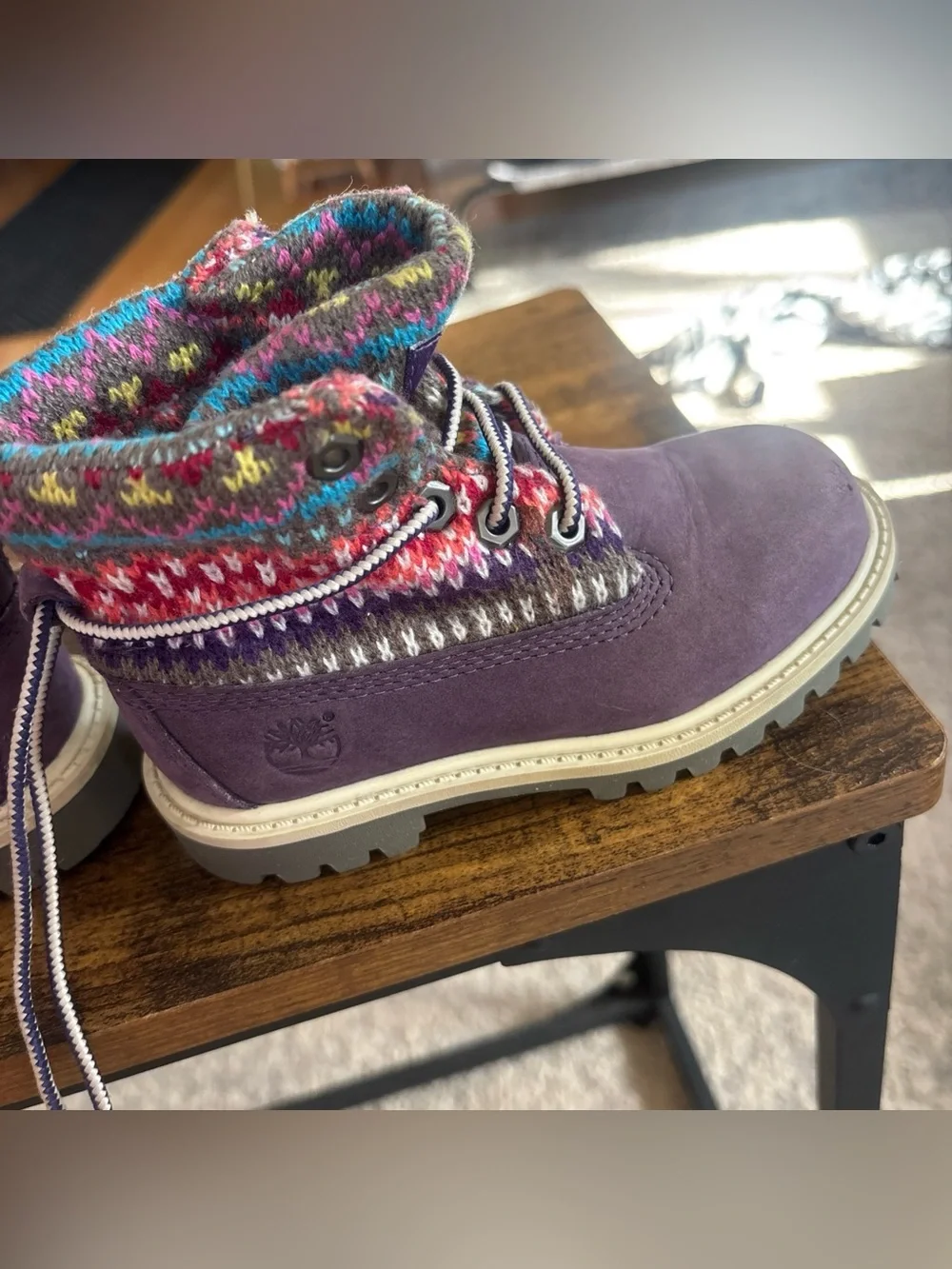 Timberland Earth Keeper Purple Boots Toddler 9, Model 9785R